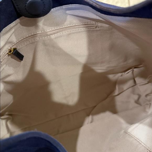 NWT Margo GORGEOUS Navy Suede Women's Large Shoulder Bag - Picture 4 of 7